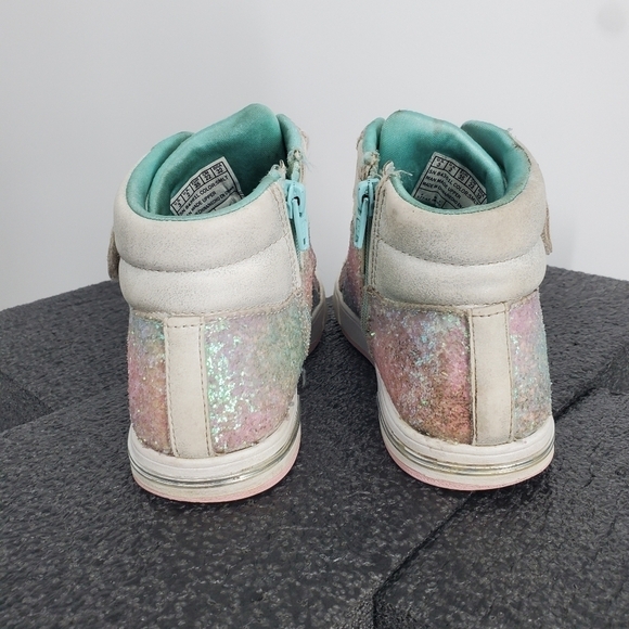 Skechers Girls Multi Colored Sparkle High Top Sneakers Size 3 Youth Shoes - Picture 6 of 10